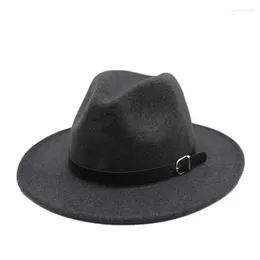 Berets Ozyc Wool Women Outback Fedora Hat for Winter Autumn Elegantlady Floy Cloche Wide Brim Jazz Caps Rozmiar 57-58 cm