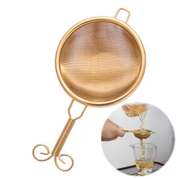 Tea Filter Stainless Steel Strainer Mesh Water Scoop Tools Double-layer Sifter Colander Sieve Drinking Beverage for Tea Herbs Coffee