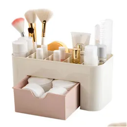 Förvaringslådor BINS PLASTA BABLEDTOP COSMETICS LAGRINGSBOX Creative Sorting Boxes Der Style Lätt att använda 2 75me DD Drop Delivery Hom DHMVZ