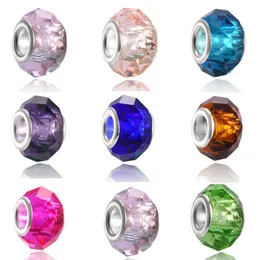 20pcs round Crystal Beads charms يناسب Pandora 3mm سلسلة الأفعى سلسلة Multicolor Make Make Jewelry Barcelets Europeans Barkles Women Girls Best Gifts B035