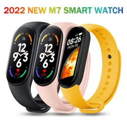 M7 Smart Wristbands Band Fitness Tracker Sport Bileklik Kalp Hızı İzle 0.96inch Akıllı Bant Monitörü Sağlık Bilekliği PK MI Band 4 Perakende Kutusu ile