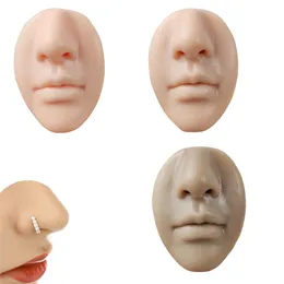 Modello di naso e bocca in silicone per la pelle di trucco permanente per la pratica dell'esposizione di gioielli di sutura Faccia in gomma per istruzioni didattiche