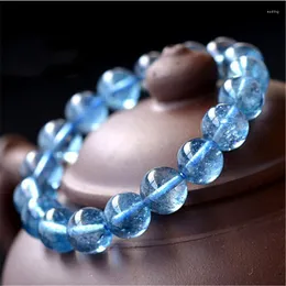 Bracelets de charme 8/10/12mm Acessórios Man Bracelet Women Jóias Blue Rock Crystal Quartz Stone natural Bottle Bangle Yoga Presentes por atacado