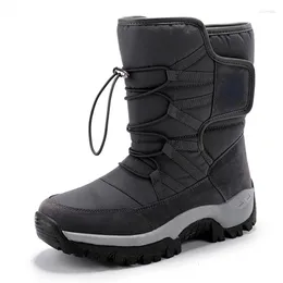 Stiefel Supnumu Wasserdichte Herren Winter mit Pelzschuhe Rutschfeste Männer Plattform Dicke Plüsch Warme Botas Drop