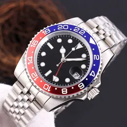 orologio da uomo orologi di design di alta qualità GMT da lavoro Orologio da polso automatico Lunetta in ceramica Relojs meccanici con braccialetto giubileo vetro zaffiro