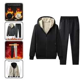 Men's Tracksuits Men's Polyester 1 Set Attractive Practical Sport Hoodie Jacket 2 Colors Trousers Lightweight For Winter