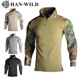 Outdoor TShirts Tactical Camouflage Military Men Multicam US Army Combat Assault Camo Militar Uniform Airsoft Breathable Hiking Fishing Shirt 221128