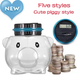 Caixas de armazenamento Bins Money Piggy Bank LCD Display Exibição eletrônica Digital Contagem de moedas Jar Counter Kids Gifts 221128