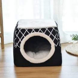 Kennels kalemleri katlanabilir küçük köpekler sandık köpek yavrusu uyku mat pad evcil hayvan malzemeleri tüm sezon genel yumuşak sıcak kapalı tip kedi evi 221128