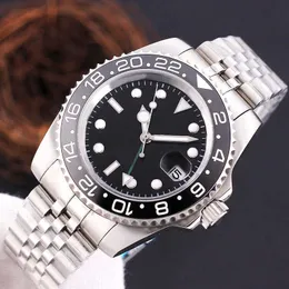 Wysokiej jakości zabytkowe zegarek GMT Woman Designer Watches Mens Automatyczny RelOJ Montre de Luxe Ceramiczny ramka F1 Mechaniczna automatyczna dhgate