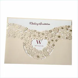 Greeting Cards Marry Invitation Card Hollowing Out Greeting Cards Gold Wedding Decorate Supplies Creative Po Special Cardboard S 1 7 Dhg7C