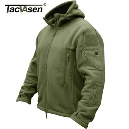 Giubbotti da uomo TACVASEN Inverno Airsoft Militare Mens Pile Tattico Termico Con Cappuccio Autunno Tuta Sportiva Cappotto Da Lavoro All'aperto 221124