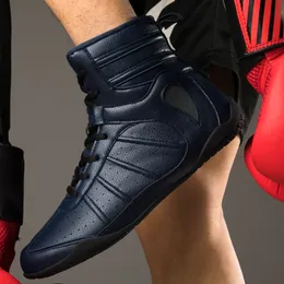 Botas Jumpmore Men Boots Boots Black Blue Youth Wrestling Sneakers Women Boxing Sport Shoes Sapatos Non -Livro Tamanho 3546 221128