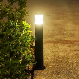 كوز أكريليك في الهواء الطلق LED Post Lawn Lamp Aluminium حديقة السياج الفناء