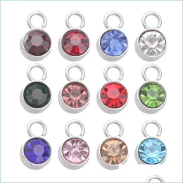 Charms 240pcs/lot colorf Birthstone Crystal Charms flutuando para joalheria de aniversário artesanal bracelete e colar 2531 dhgarden dhirp