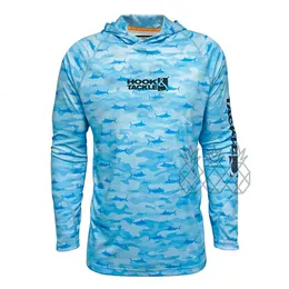 TSHIRTS Outdoor Hook Sprzęt rybacki Summer Sports Leth Sleeve Ochrona przed z kapturem płaszcz z kapturem szybkie koszulki Ropa de pesca 221128