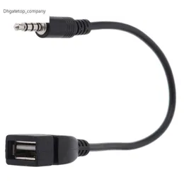 연극 음악 헤드폰 변환기를위한 USB 전자 제품 대 3.5mm 블랙 카 보조 오디오 케이블
