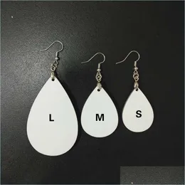 Dangle Chandelier Different Tear Drop Dangle Earrings Sublimation Ear Pendants Custom Wooden Blank Earring Diy Jewelry 2109 Dhgarden Dhvsb