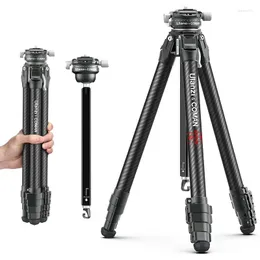 Tripods Ulanzi Coman Zero Y Lightweight Carbon Fiber Travel Tripod With Professional Panoramic Ballhead Head Monopod Extend