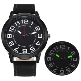 HBP 시계 MENS 가죽 스트랩 시계 대형 다이얼 남자 손목 시계 고급 스테인리스 스틸 다이얼 쿼츠 시계 Montres de Luxe