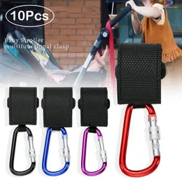 Stroller Parts 10PCS Baby Accessories Shopping Pram Hook Props Multifunctional Metal Clip Hanger Cart Organizer