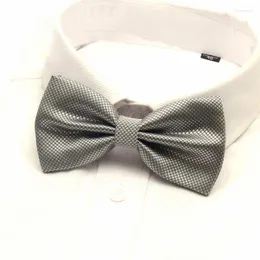 Bow Ties Fashion Solid Color Plaid Bowknot Mens Black Blue Red Butterfly Tie Tie Wedding Groom Party Bowtie Cravat Gift Box