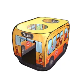 만화 버스 실내 텐트 29.5x28.3x44.9 인치 어린이 야외 플레이 하우스 75x72x114cm 자동 놀이 텐트 방수 천 가구 에어 A12