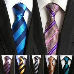 Bow Ties 2022 Fashion Strips Men Neck 8 CM Business Meeting Important Day 1200 Needles Cravattes Pour Homme