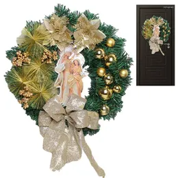 Декоративные цветы Рождественский венок зимний висящий орнамент украшения сцены сцены