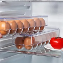 収納ボトル14コンパートメント冷蔵庫フリーザー用の蓋ビンオーガナイザーと卵の保管と保護用の卵ホルダー