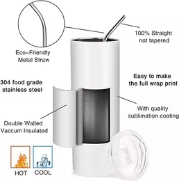 Carton Sublimation Blanks Straight 30 Oz Sublimation Tumblers With