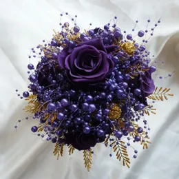 Decorative Flowers 5M Artificial Pearls Beads Chain Gypsophila Garland DIY Hair Wedding Party Decoration Bridal Bouquet Flower