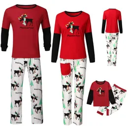 Erkek Trailsits Noel kıyafetleri seti 2022 Yıllık Kırmızı Merry Pijama Aile Adam Baba Pijama Pijamaları Takım 19SEP11
