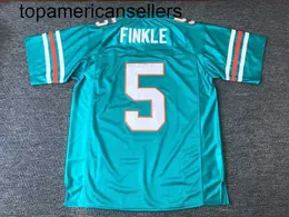 Ray Finkle #5 에이스 벤츄라 애완 동물 탐정 영화 남자 축구 유니폼 스티치 청록 레트로 S-3XL