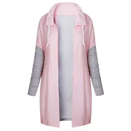 Misturas de lã feminina roupas de outono para plus size moletom pulôver topo outono casaco longo abrigos para mujer 221128