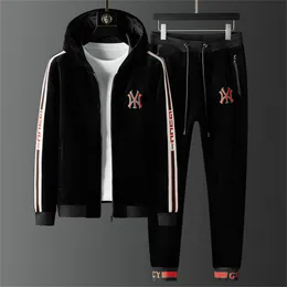 Nieuwe herenmode trainingspakken klassieke letters bedrukt tweedelige outfits Heren trainingspak Zweetpakken Sportpak Heren Hoodies Jassen Jogger Sportieve sets maat M-3XL Q9