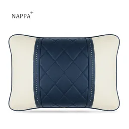 Luxury Pillow NAPPA Headrest For Mercedes Maybach S-Class Leather Lumbar Pillows Car Neck Travel Seat Cushion Support Car Accessor202e