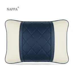 Luxury Pillow NAPPA Headrest For Mercedes Maybach S-Class Leather Lumbar Pillows Car Neck Travel Seat Cushion Support Car Accessor202e