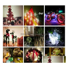 Led Strings Flexible Usb Copper Wire Led String Lights 5V Waterproof Strip Ww Tw Xmas Wedding Party Christmas Bicycle Decoration Dro Dhvxr