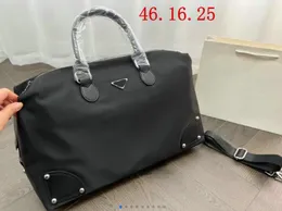 Designer 46cm Reedi￧￣o 2005 Nylon preto bolsa de viagem bolsa bolsa feminina Bolsa de bolsa de bolsa de compras de bolsa de compras de grande capacidade