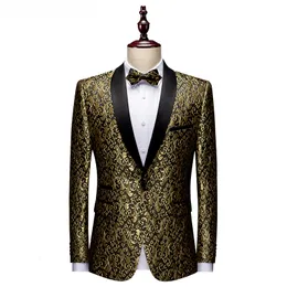 Herrdräkter Blazers Men Banquet Party Prom Ball Slim Fit Wedding Tuxedo Suit Jackets Shawl Lapel Stage Costume Nightclub Singer Host Dancer 221128