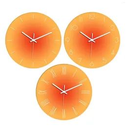 Wall Clocks Sunset Hanging Non Ticking Ornament Silent Decorative Modern Clock For Office Living Room Home Decors Bathroom