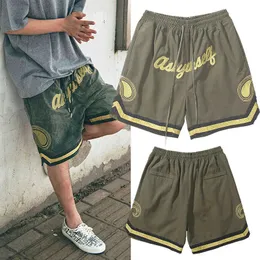 Shorts masculinos Askyurself Gold Thread Flower Flor lavou os velhos retro shorts ASKYURS-TENDERSTRING TRENDS CORREIO PULHER MULHERES DE CINCO PONTO T221129 T221129