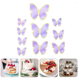 Festive Supplies Kids Birthday Cupcake Topper Cup Cake Accessory Decoration Fruit Picks Butterflies Cheese Sticks