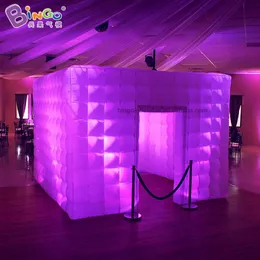 sales trade show tent inflatable photo booth with lights toys sports inflation photographic kiosk for party event decoration