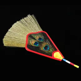 Objetos decorativos Tibetano tibetano Wamba Decoração de pote de pavão de pavão de penas de penas de penas de penas de penas de cantina para fãs de fãs de fãs de fãs colecionáveis ​​para presente