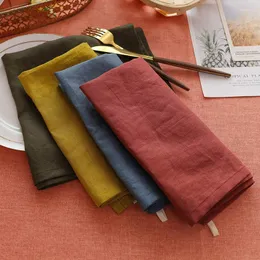 Tabellservett MCAO Pure Linen Placemats Rustic Fabric Set av 4 värmebeständiga maskiner tvättbara för kök matsplats mattor TJ1521