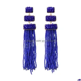 Dangle Chandelier Long Boho Bead Tassel Dangle Earrings For Women Vintage Bohemian Drop Jewelry Statement Xmas Gift Delivery Dhr2V