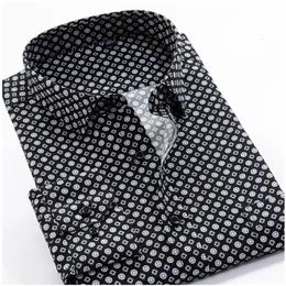 Män s casual skjortor stor storlek 8xl 9xl 10xl vrokino varumärke vintage blommigt tryck långa ärmar affärsklänning mode klassisk skjorta 221128