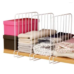 Hooks Closet Shelf Dividers Clamp Type Partition Set Drawer Iron Cabinet Storage Rack Durable Space Saving Clothes Organizer Wardrobe